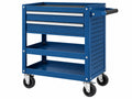 Carrello portautensili 70 x 35 x 85 cm in acciaio blu - mobile con 2 cassetti e ripiani