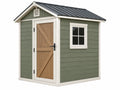 Casetta da giardino 180x120x210 cm in legno verde salvia con porta e finestra